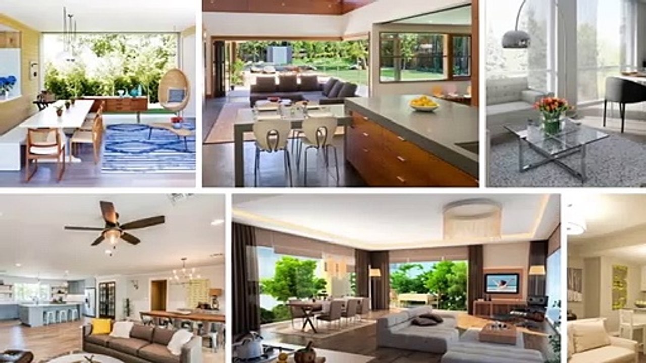 Open Concept Living Room Dining Room Kitchen