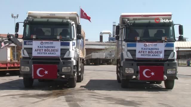 Son dakika haber... Sincan Belediyesi sel bölgesinde afetzedelerin yardımına koşuyor