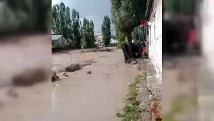 Sarıkamış’ta bir köyü sel bastı