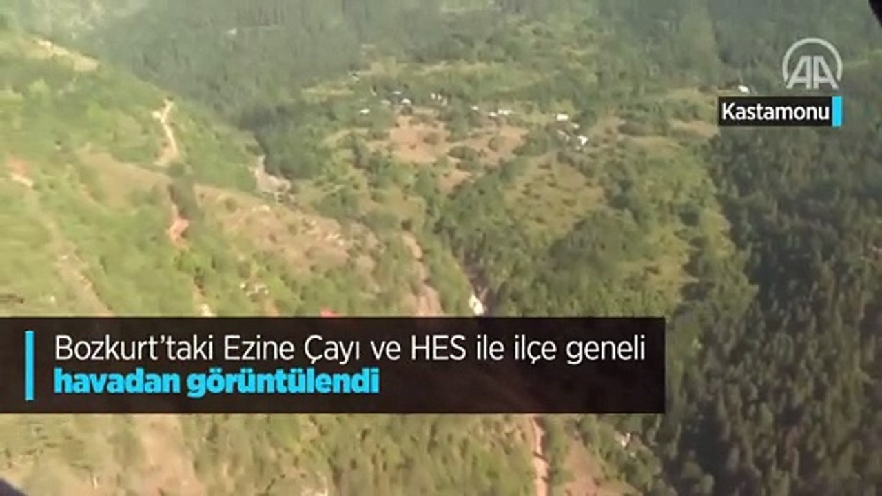 Bozkurt'taki Ezine Çayı, HES ve tüm ilçe havadan görüntülendi