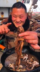 SPICY SEAFOOD | SQUID OCTOPUS SUPER NICE EATING |  أصوات الأخطبوط ال | #shorts #72