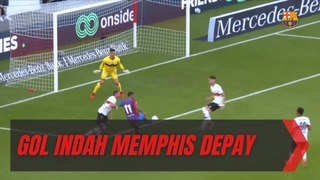 Gol Indah Memphis Depay di Laga Stuttgart vs Barcelona