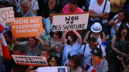 Manifestantes galos contra el pase sanitario hablan de "especie de dictadura"
