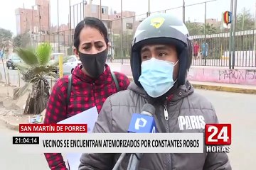 SMP: cogotean a mujer para robarle el celular en plena vía pública