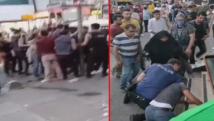 Kaçırdığı sevgilisiyle yürürken ailesine denk geldi! Linç edilmekten polis kurtardı