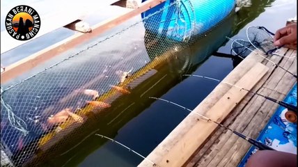 Caught a Storm With Bamboo Raft __ Traditional Fishing