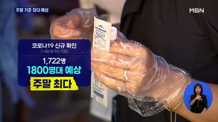 신규확진 밤 9시 기준 1,722명…'주말 최다' 예상