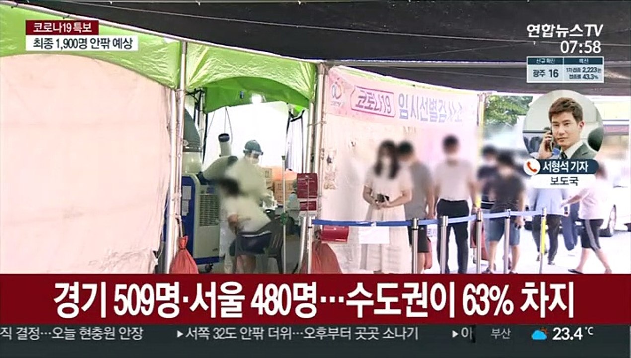 신규 확진 1,900명 안팎…"연휴 이동·모임 자제"