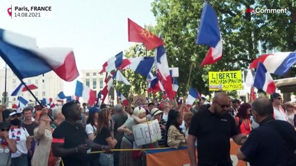 Download Video: Immer mehr Gelbwesten bei Protesten gegen Corona-Regeln in Frankreich