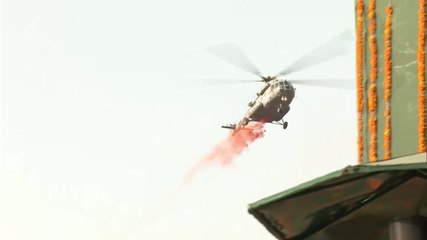 Watch: Rose petals showered on Corona Warriors at Red Fort