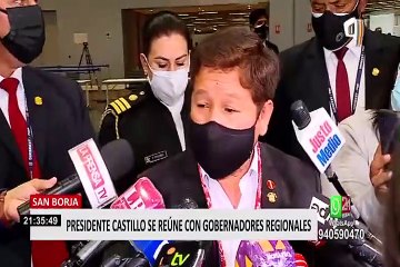 Presidente Pedro Castillo participó en reunión de trabajo con gobernadores regionales