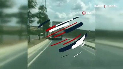 Tartıştığı aracın üzerine böyle sürdü