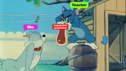 Waiting for important questions before exams -- tom and jerry funny meme--Funcart