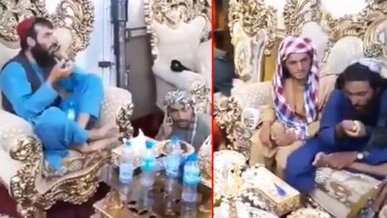 Taliban üyelerinin General Raşit Dostum'um lüks villasını ele geçirdiği görüntüler ortaya çıktı