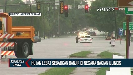 Hujan Lebat Sebabkan Banjir di Illinois AS
