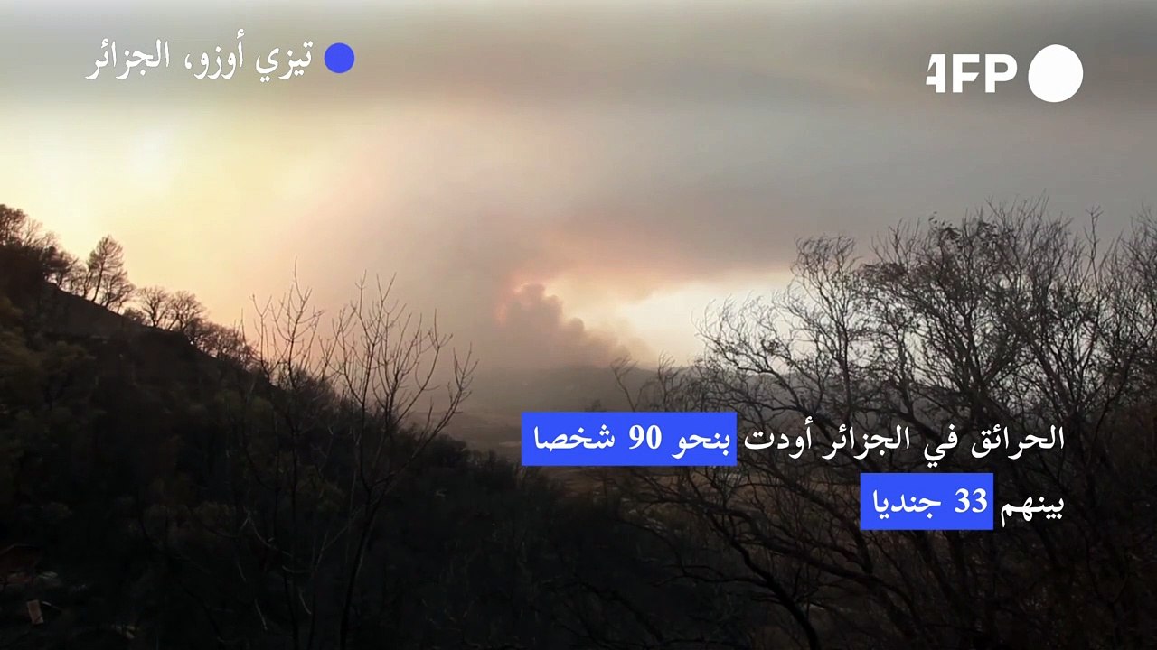 ارتفاع عدد قتلى الحرائق في الجزائر ورجال الإطفاء يكافحون آخر البؤر المشتعلة