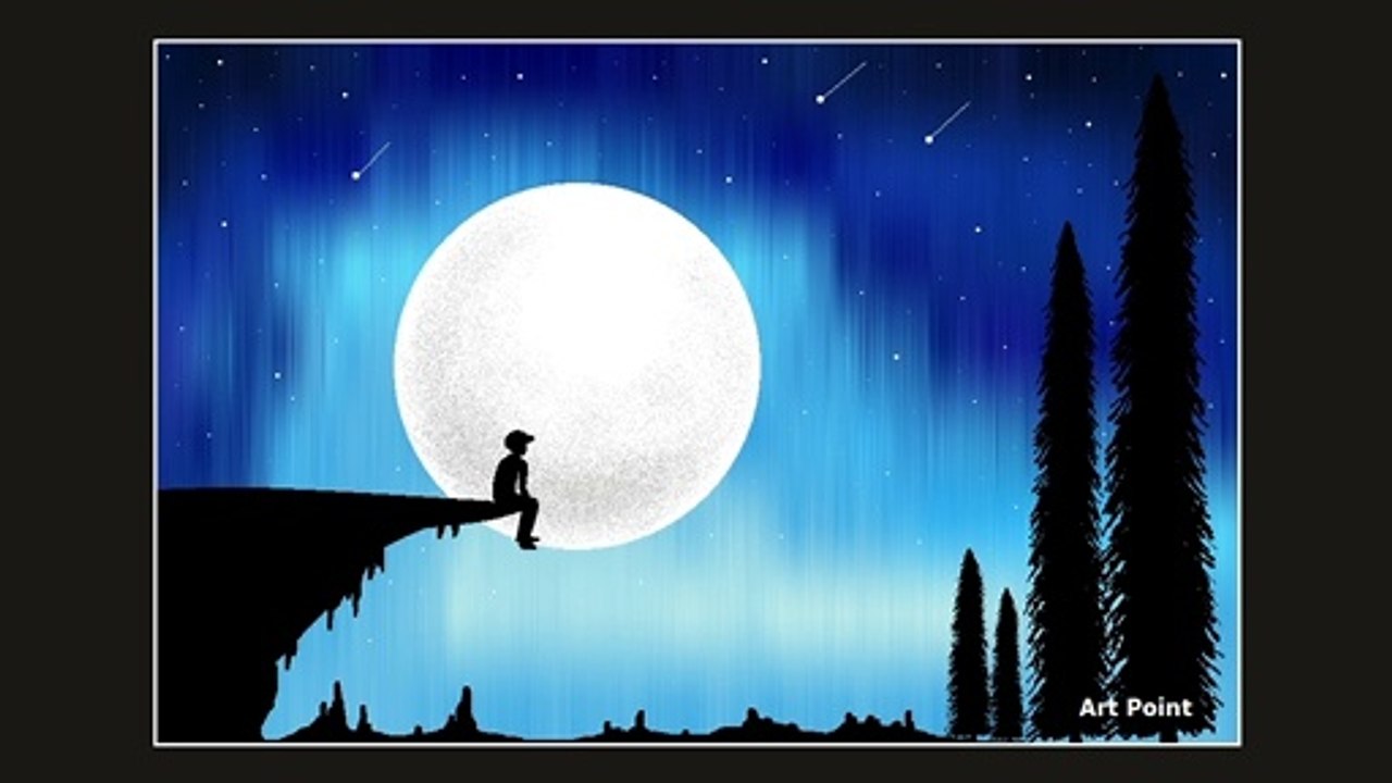 How to Draw - in computer| Microsoft paint tutorial | ms paint | scenery drawing 127 - Art Point