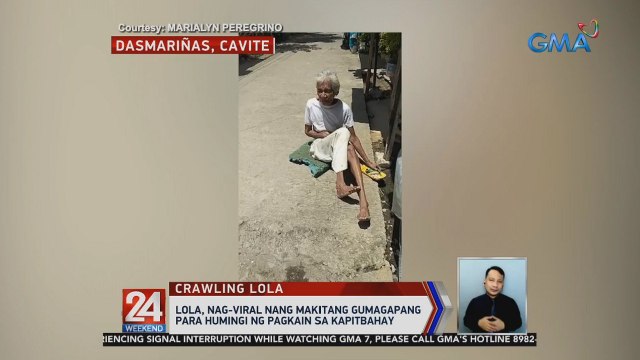 Sa hirap ng buhay ngayong pandemya, halos igapang na ng ilang kababayan natin ang pang-araw-araw. Ang isang lola sa cavite, gumagapang na sa kalye para lang makahingi ng pagkain | 24 Oras Weekend