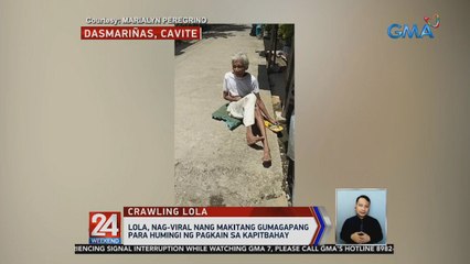 Sa hirap ng buhay ngayong pandemya, halos igapang na ng ilang kababayan natin ang pang-araw-araw. Ang isang lola sa cavite, gumagapang na sa kalye para lang makahingi ng pagkain | 24 Oras Weekend