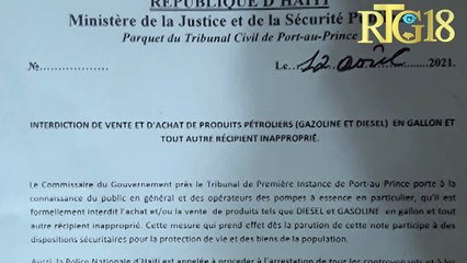 Pakè Pòtoprens entèdi moun vanm gaz nan galon