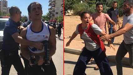 Husumetli aileler birbirine girdi, polis olayları yatıştıramayınca "Yeter artık" diye anons yaptı