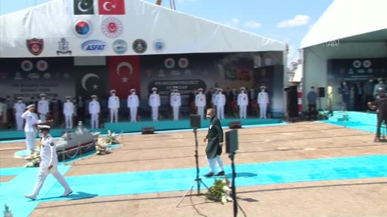 Pakistan Cumhurbaşkanı Alvi, Pakistan MİLGEM Projesi'nin 1. Gemisinin Denize İndirme Töreni'nde konuştu