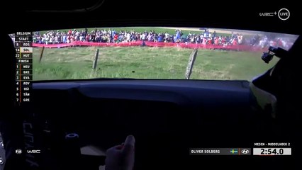 WRC Ypres 2021 SS16 Solberg Drive Steering Issue