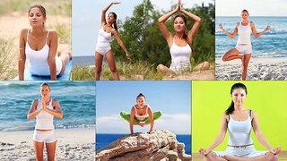 Luscious yoga experts showing various Yoga asanas | Licensed audio and images