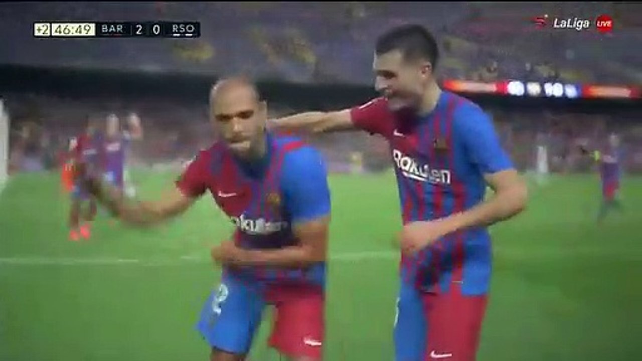 2-0 Martin Braithwaite Goal | FC Barcelona v. Real Sociedad | La liga 15.08.2021 HD