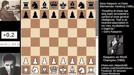 Kasparov´s easy victory against a computer chess expert and the Budapest Defense (1985)