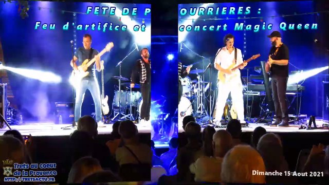 Fete de Pourrières 15 aout avec feu d'artifice et magic Queen