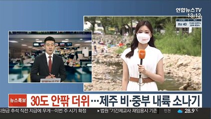[날씨] 서쪽 중심 무더위…제주 비, 경기·영서 소나기