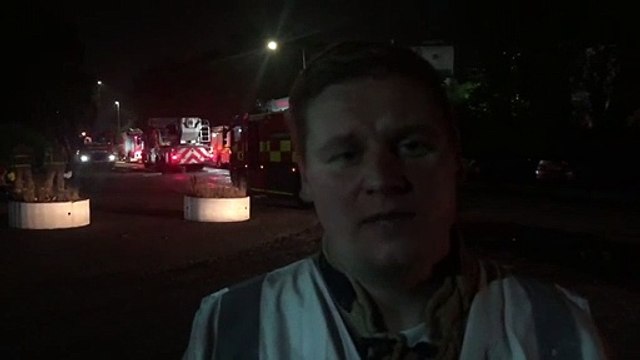 Firefighters battle blaze at the Walton Summit industrial estate in Bamber Bridge