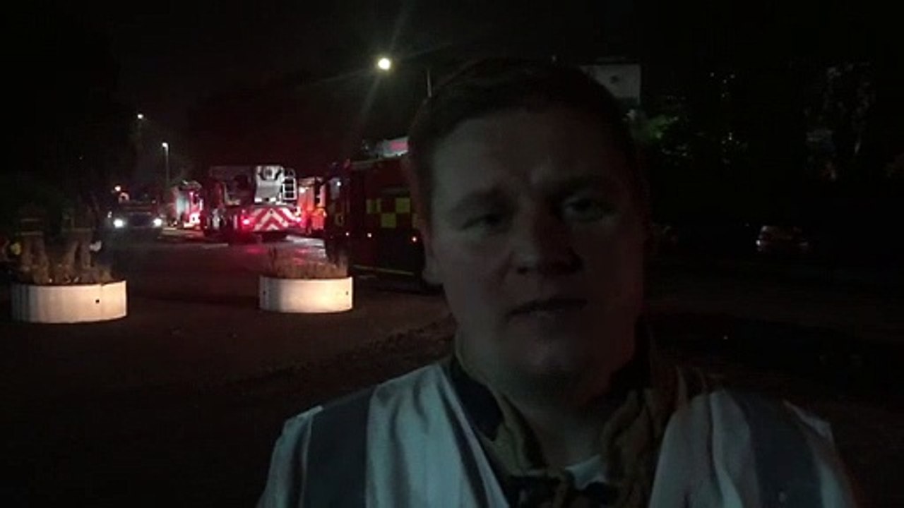 Firefighters battle blaze at the Walton Summit industrial estate in Bamber Bridge