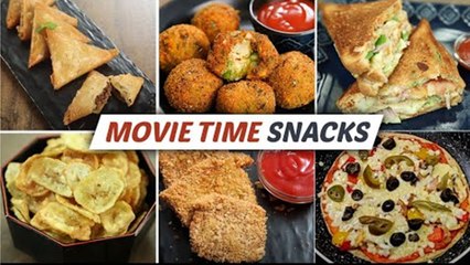 Delicious Movie Night Time Snacks Recipes | Cheese Balls | Pizza | Cheese Sandwich | Keema Samosa