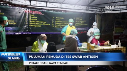 Patroli Gabungan Polres Pekalongan Swab Antigen Puluhan Pemuda yang Sedang Nongkrong