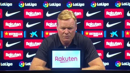 Koeman: "En la primera media hora se ha visto al mejor Barça en años"