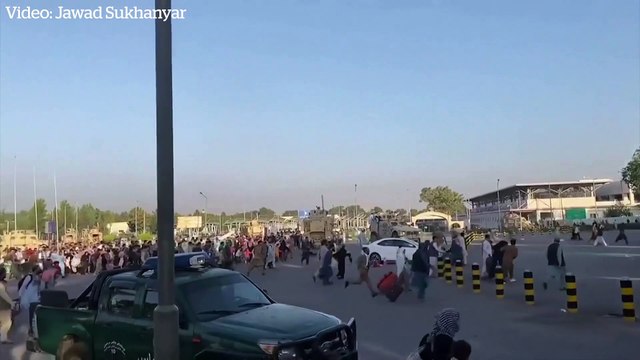 Chaos and gunshots at Kabul airport as thousands attempt to flee Taliban takeover of Afghanistan