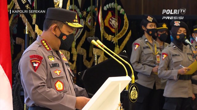 KAPOLRI SEPEKAN : Kapolri Pimpin Upacara Pelantikan Kenaikan Pangkat di Pati (1/2)