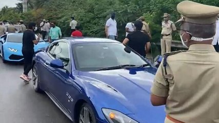 Watch: Hyderabad cops put the brakes on owners of high-end cars for tax evasion