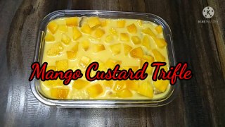 10 minute Dessert Recipe Prepared With 1/2 Litre Milk | Mango Custard Trifle | Mango Delight | How to make mango Trifle | Quick and easy dessert| Easy Mango Dessert | Custard delight | Mango Custard Delight|