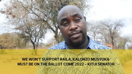 We won't support Raila, Kalonzo must be on the ballot come 2022 - Kitui Senator