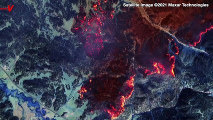 These Satellite Images Show Two Massive Wildfires About to Merge in Montana
