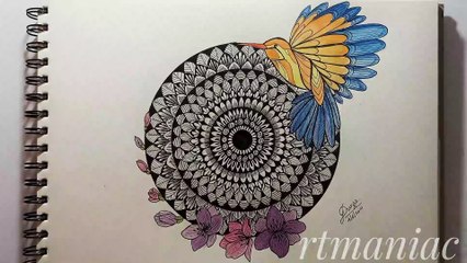 Easy Mandala Art For Beginners| Step By  Step Tutorial #rtmaniac