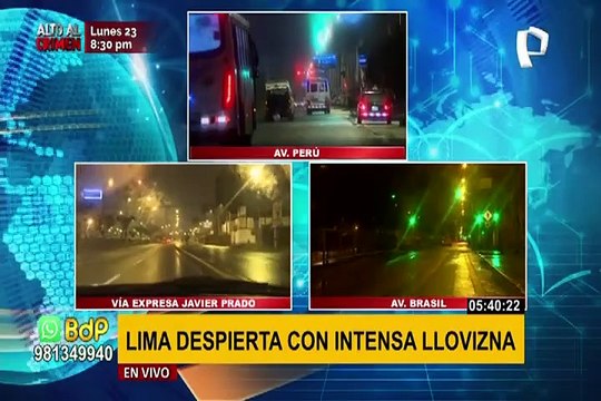 Garúa intensa y pistas mojadas en Lima provocaron accidentes durante la madrugada