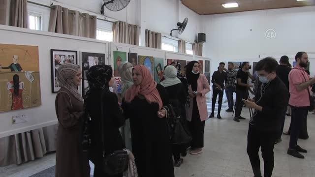 Filistin temalı Zeytin toprağına kök saldık isimli resim sergisi