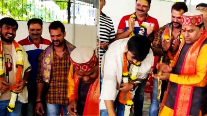 खेसारी लाल यादव ने मनाया फ़िल्म पीआरओ संजय भूषण पटियाला का जन्मदिन