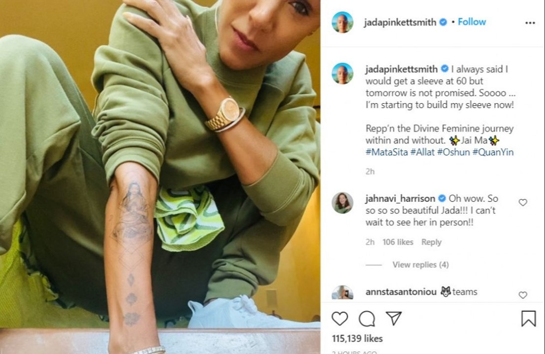 Jada Pinkett Smith hat ein neues Tattoo
