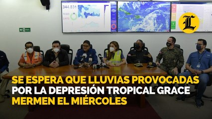 Se espera que lluvias provocadas por la depresión tropical Grace mermen el miércoles