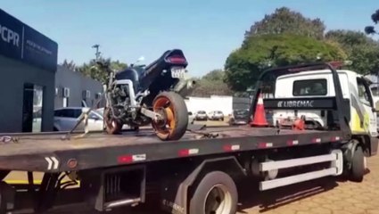 Motocicleta é recuperada pela Polícia Militar na Rua das Palmeiras
